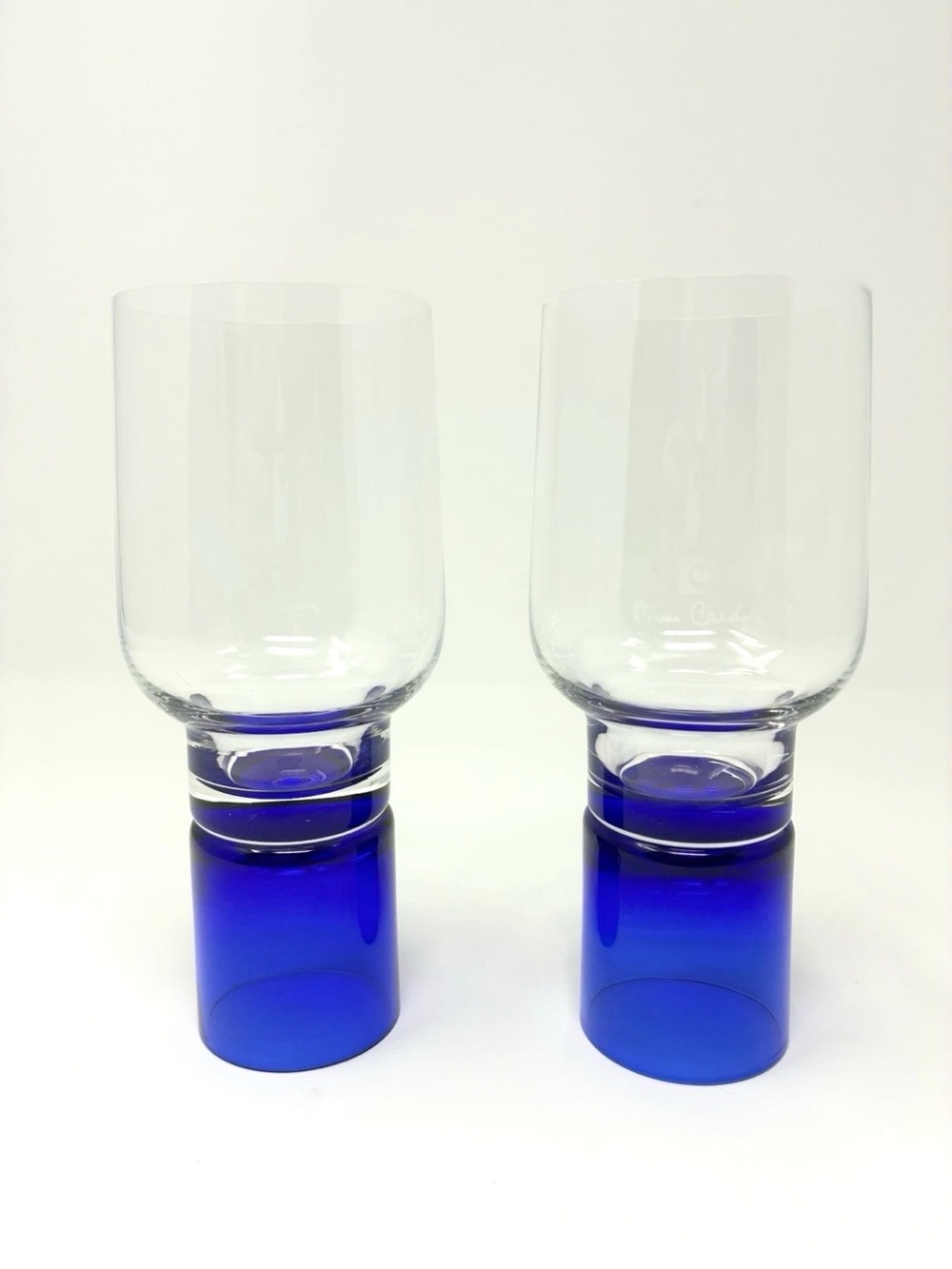 Pierre Cardin/Sasaki Art Glass Wine & Shot Crystal Glasses Vintage MCM Japan